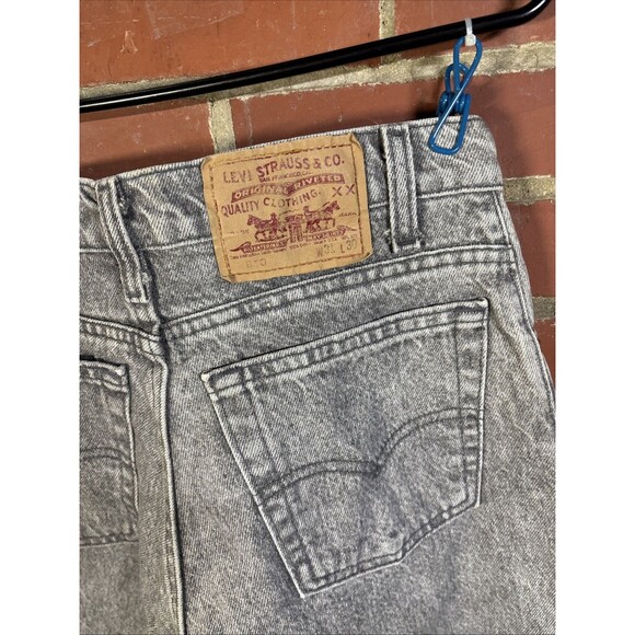 Vintage 90s Levi's 550 USA Made Grey Acid Stone Wash Cut Tag W31 L30, Real 31x30 - Picture 6 of 8